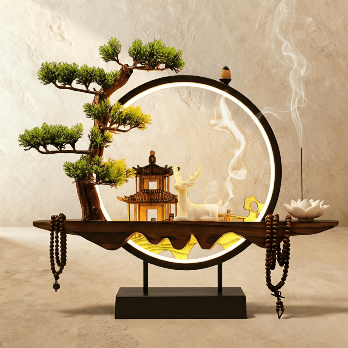 Tranquil Incense Burner Table Lamp 14