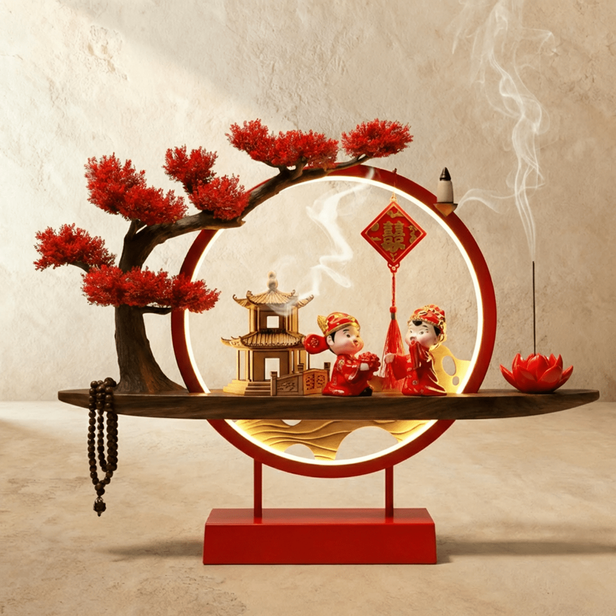 Tranquil Incense Burner Table Lamp 15