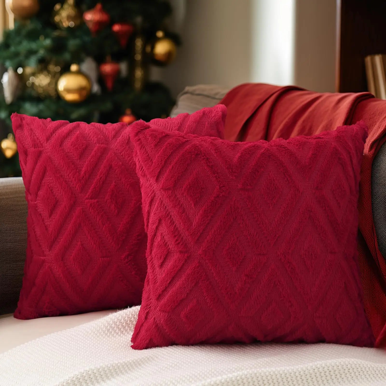 Elarina - Christmas Throw Pillow Decorative Cushion Set of 2 14