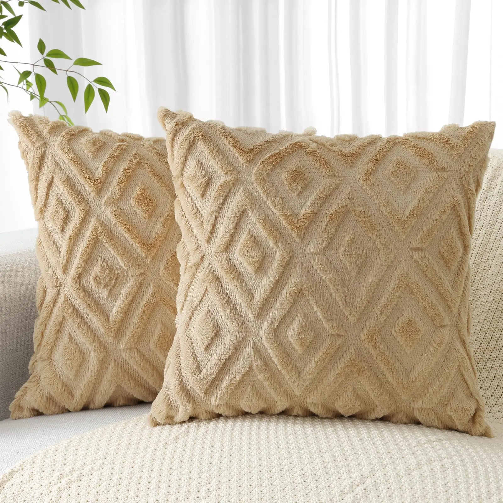 Elarina - Christmas Throw Pillow Decorative Cushion Set of 2 2