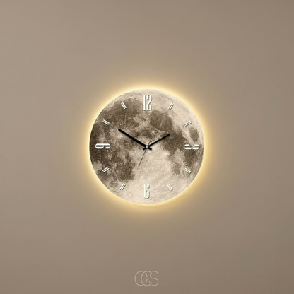 OCS - Moon Wall Clock with LED rim 1
