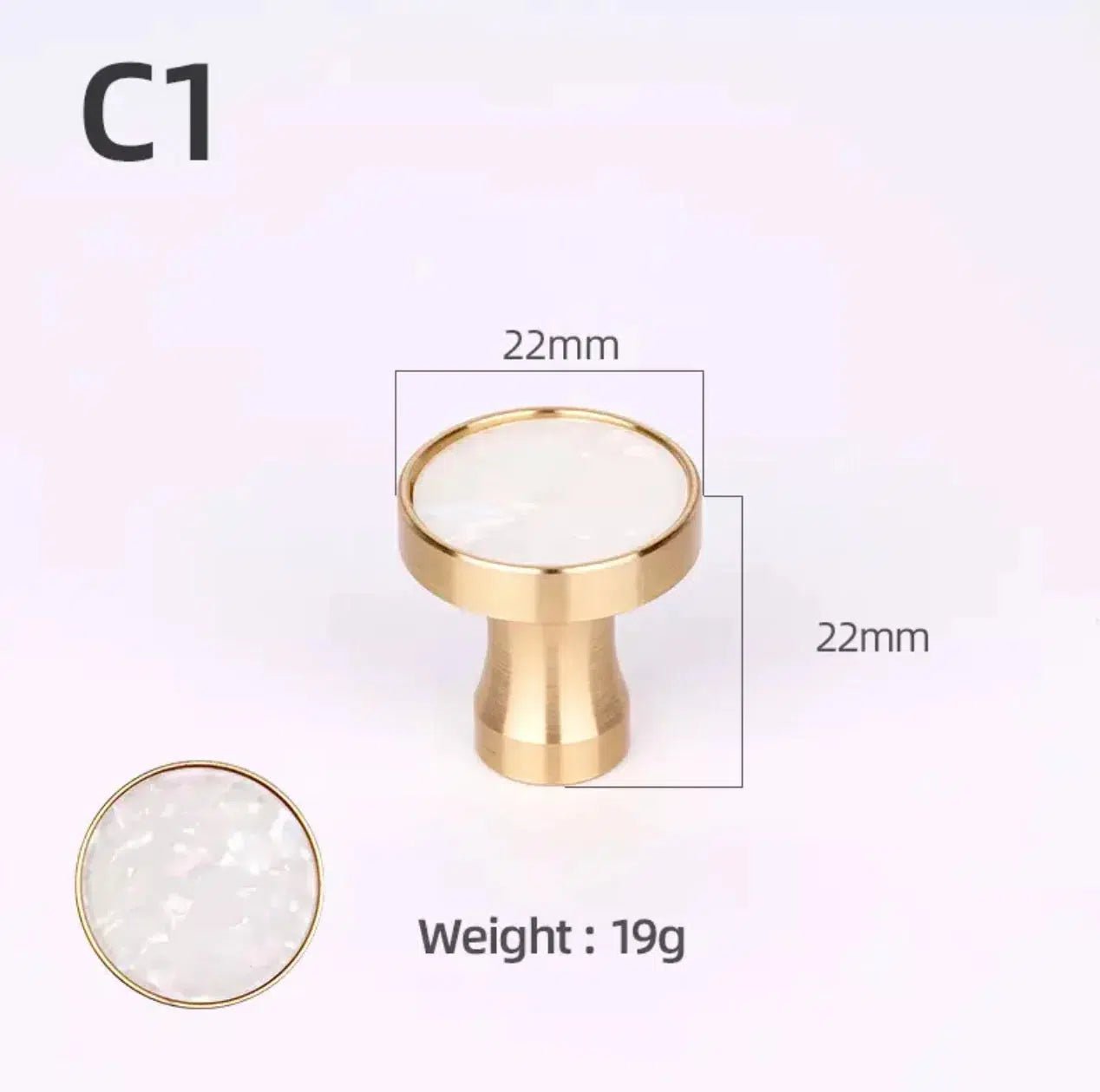 Brass and Stone Handles 14