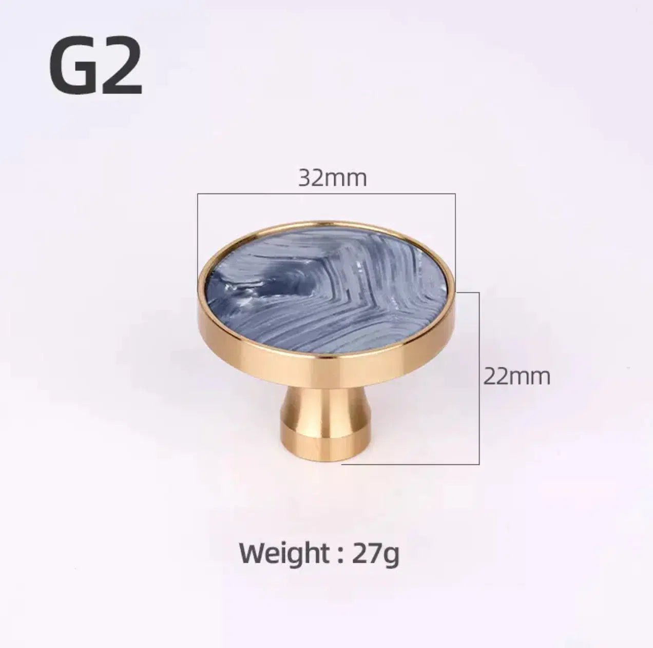 Brass and Stone Handles 22