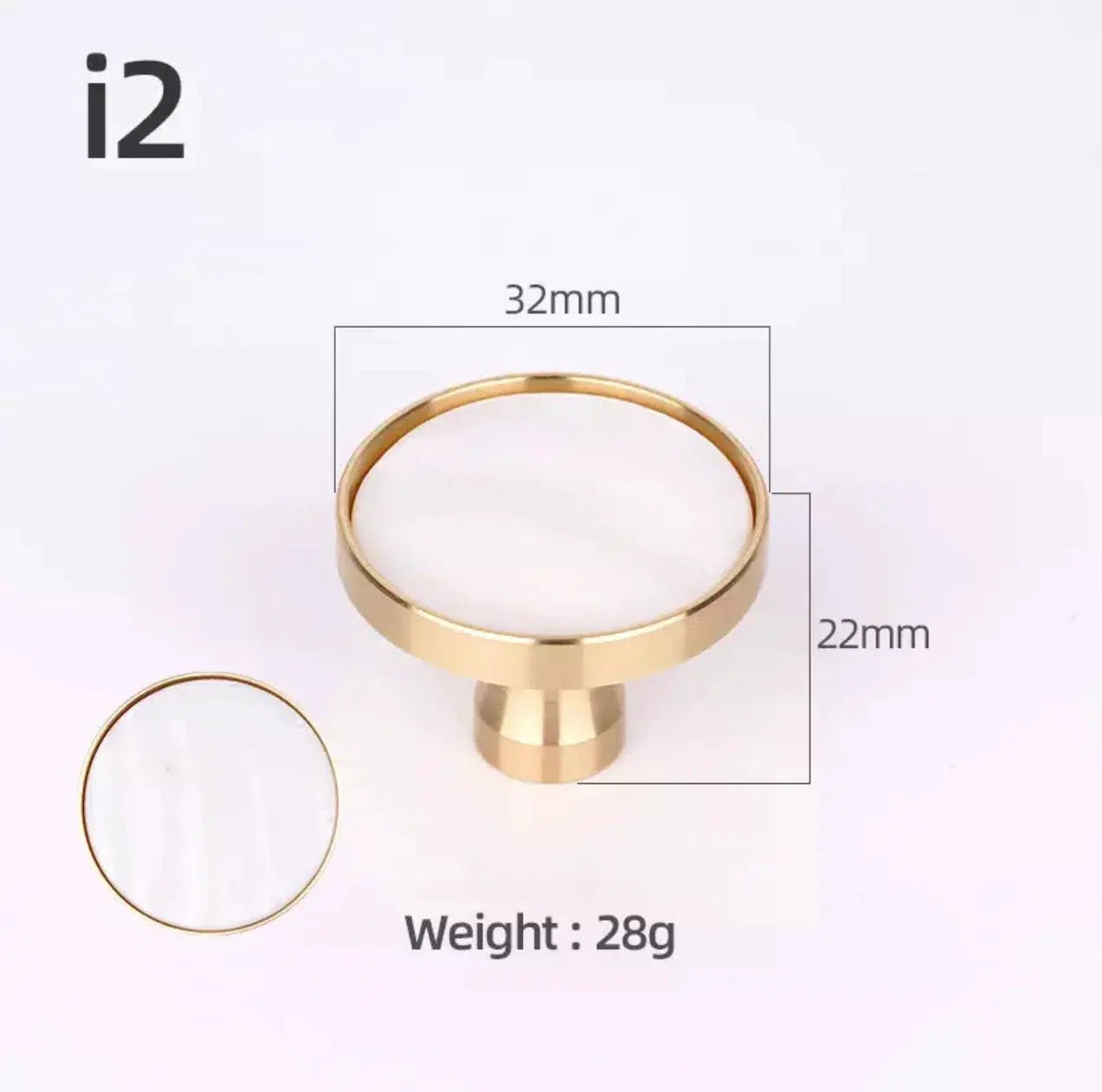 Brass and Stone Handles 24