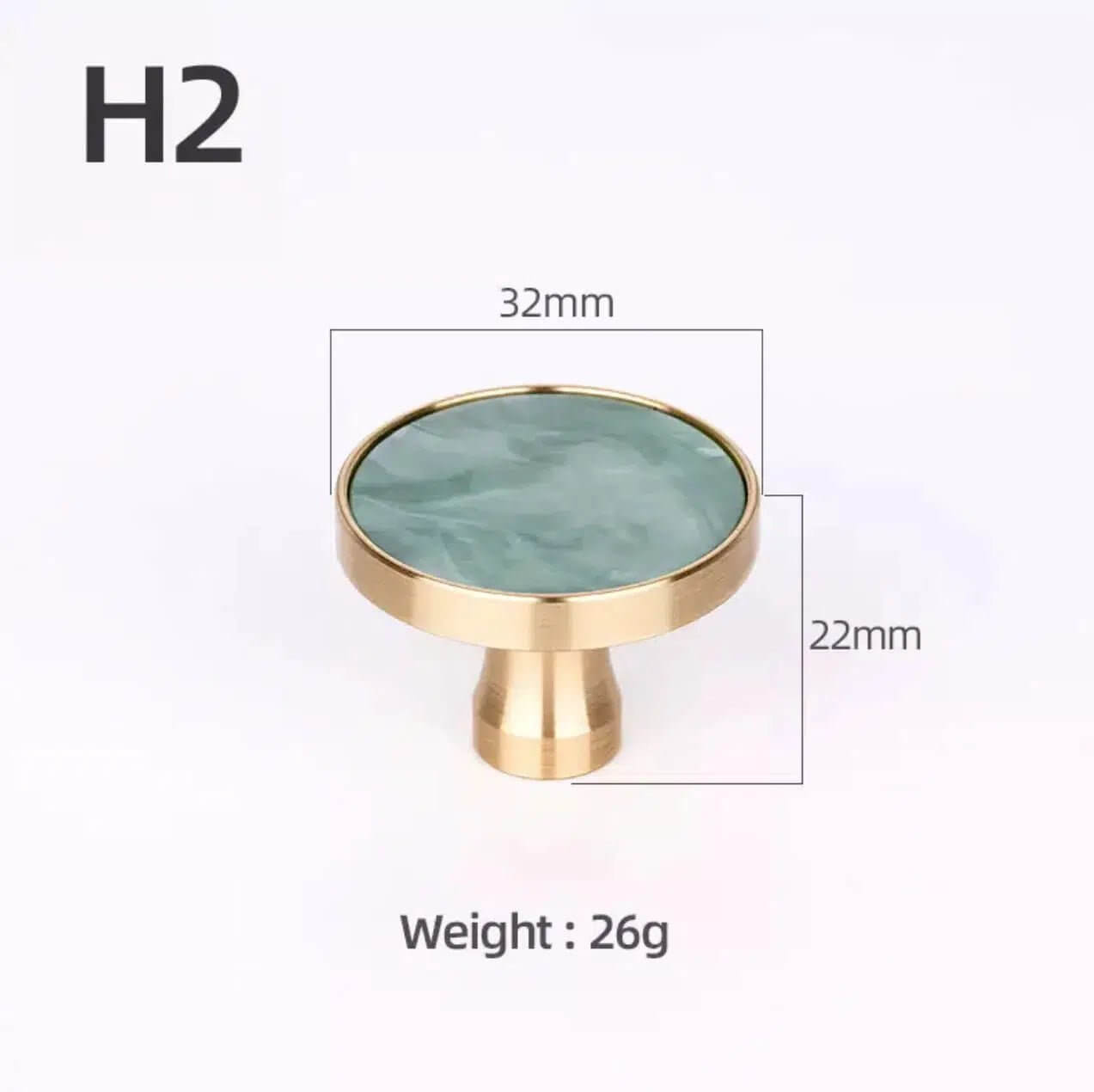 Brass and Stone Handles 26