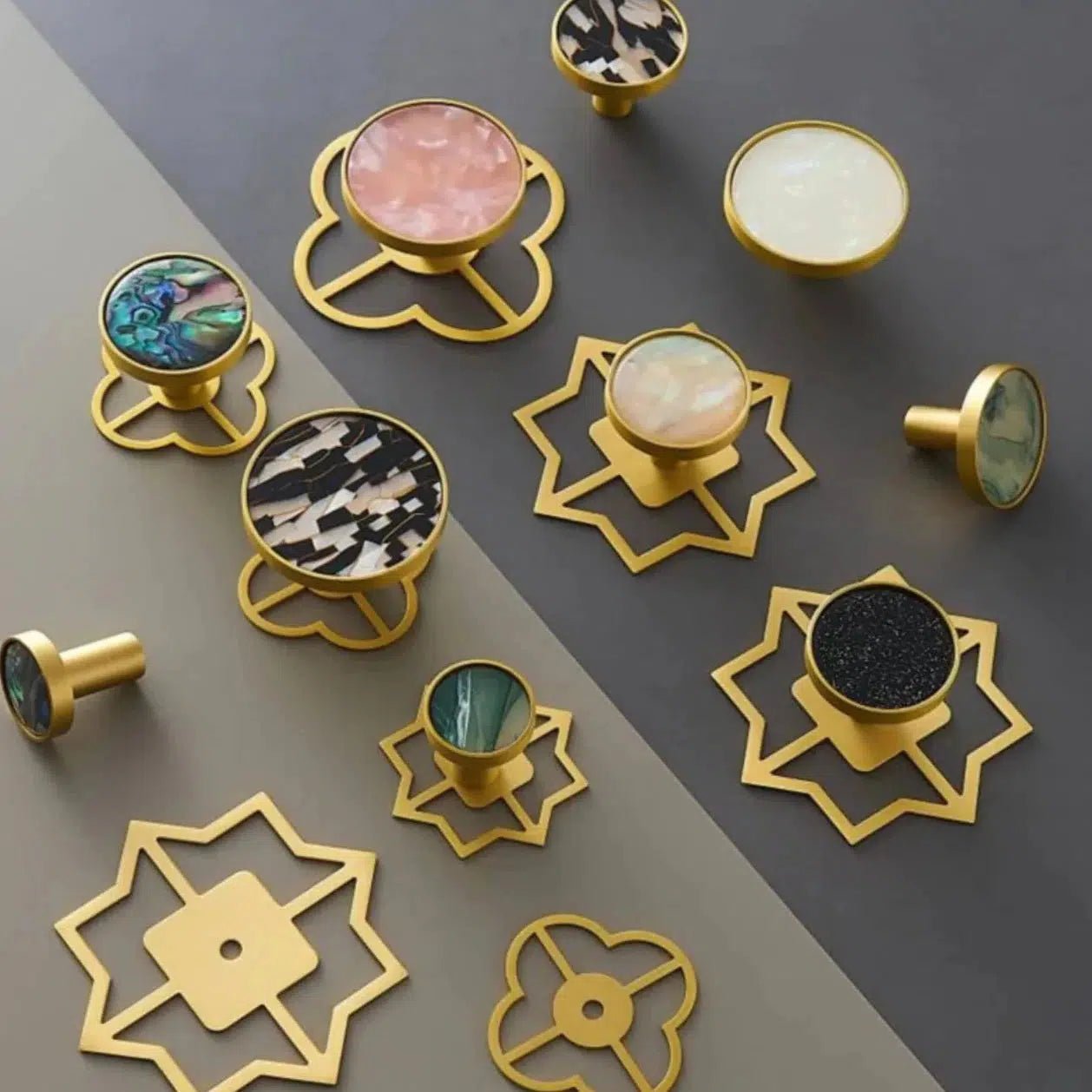Brass and Stone Handles 1