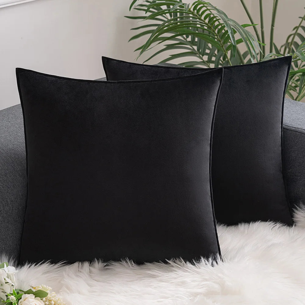 Melviro - Luxury Velvet Decorative Cushion Cover Set 7