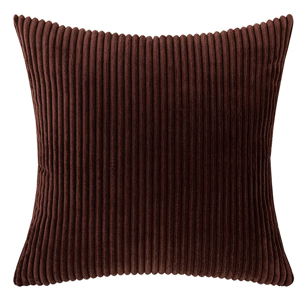 Elviron - Corduroy Striped Decorative Cushion Cover 16