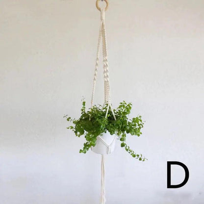 Nordic Handmade Woven Tapestry Hanging Basket Planter | Ceramic 2