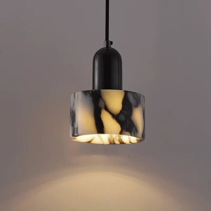 Hanging Lamp with Marble Style Shade 0