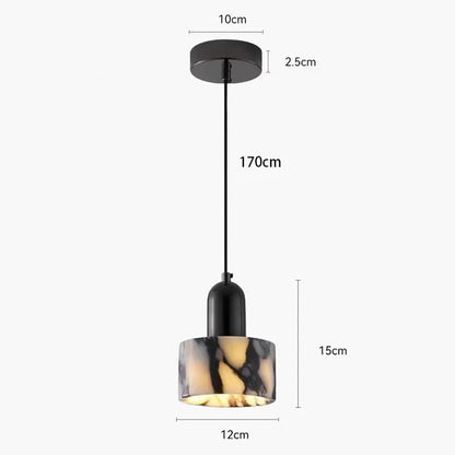 Hanging Lamp with Marble Style Shade 1