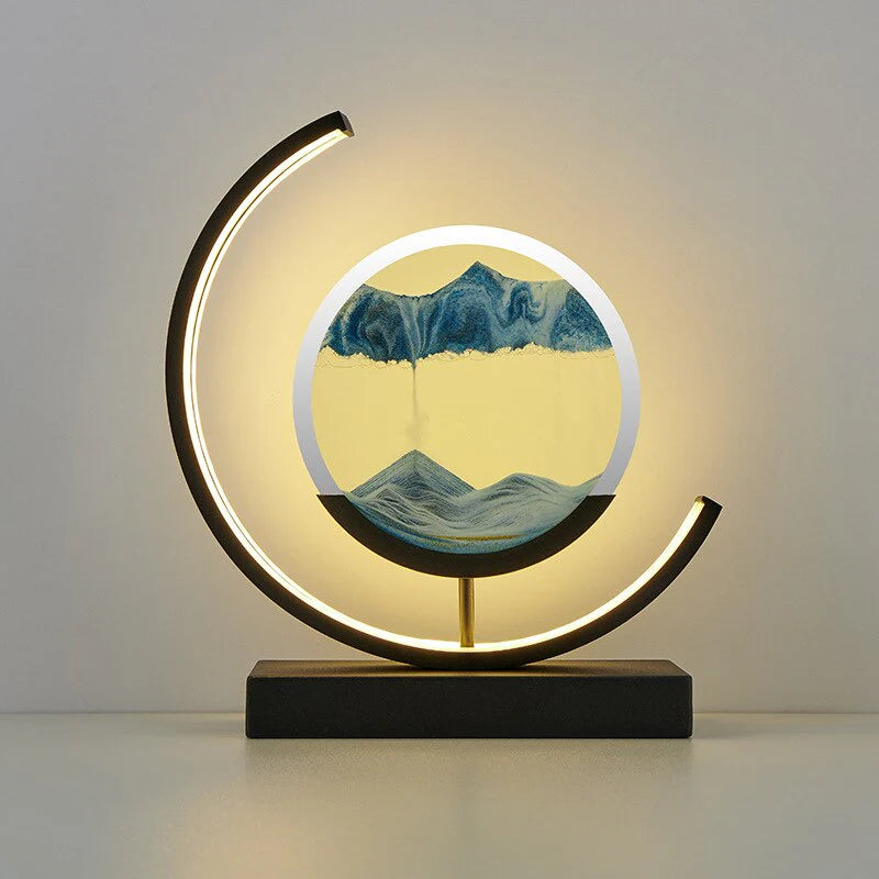 Decorative lamp with quicksand - a relaxing LED lamp with a landscape effect 8