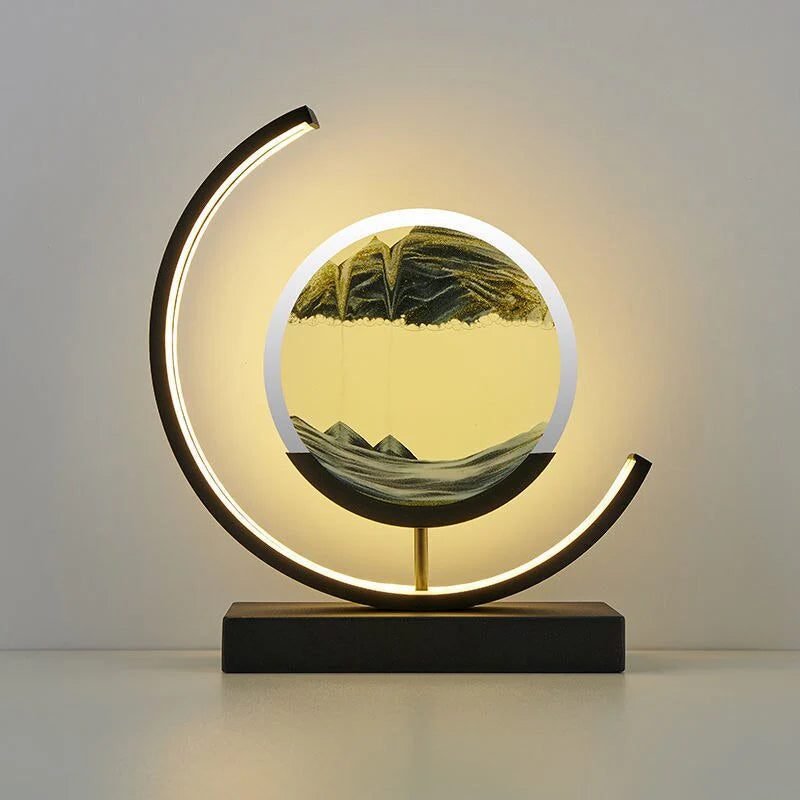 Decorative lamp with quicksand - a relaxing LED lamp with a landscape effect 9