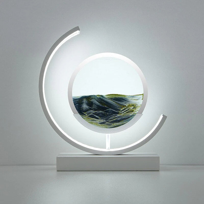 Decorative lamp with quicksand - a relaxing LED lamp with a landscape effect 14