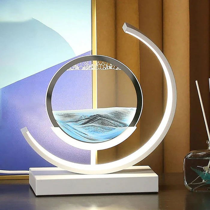 Decorative lamp with quicksand - a relaxing LED lamp with a landscape effect 4