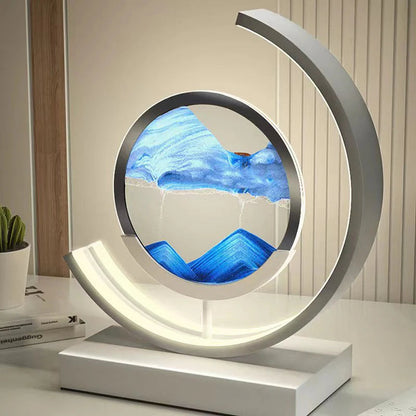 Decorative lamp with quicksand - a relaxing LED lamp with a landscape effect 5