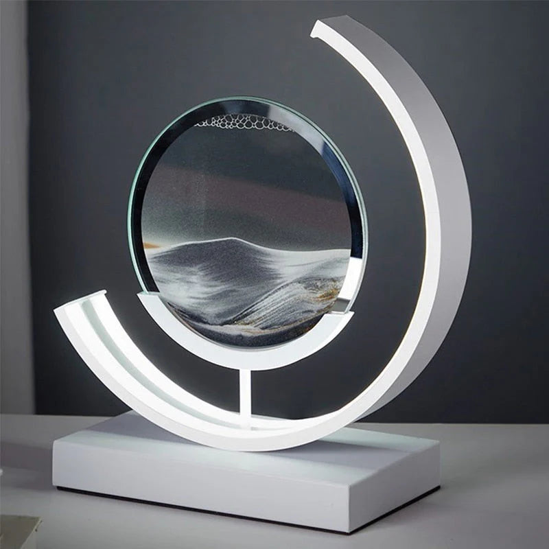 Decorative lamp with quicksand - a relaxing LED lamp with a landscape effect 6