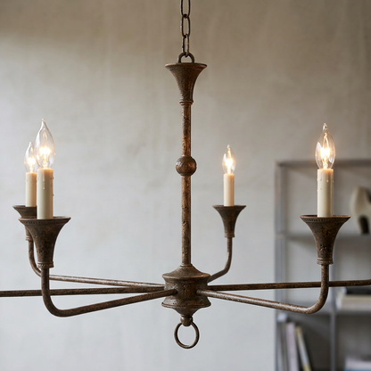 Elara Haus Metal Ringed Stem Pendant Light