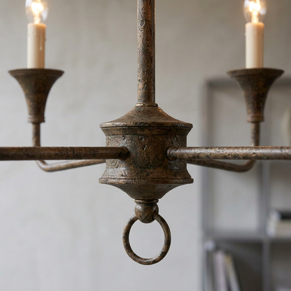 Elara Haus Metal Ringed Stem Pendant Light