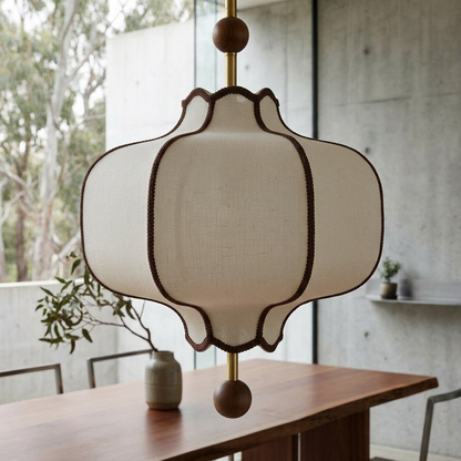 Elara Haus Mid Century Fabric Ceiling Light
