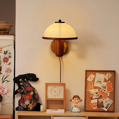 Wall Sconce with Wooden Accents – Bedroom Lamp 2