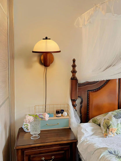 Wall Sconce with Wooden Accents – Bedroom Lamp 3