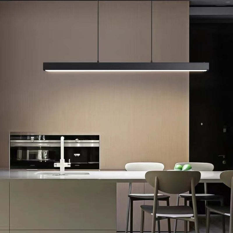 Arisha Modern LED Pendant Lamp Metal Black/Brown Linear 11