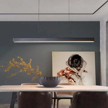 Arisha Modern LED Pendant Lamp Metal Black/Brown Linear 0
