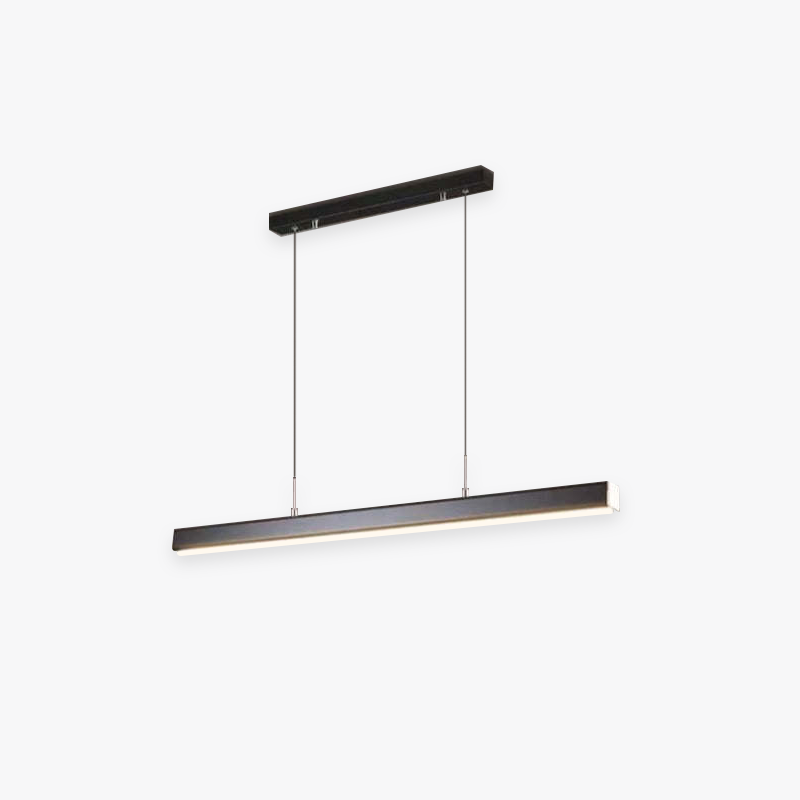 Arisha Modern LED Pendant Lamp Metal Black/Brown Linear 1