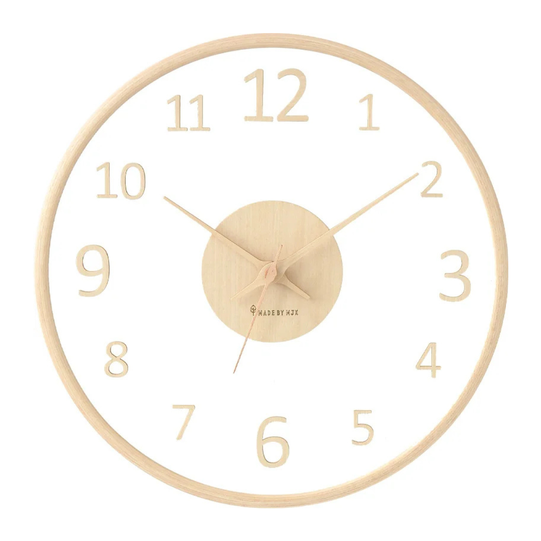 Metron - Stylish Wooden Wall Clock with Glass 0