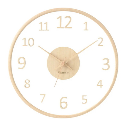 Metron - Stylish Wooden Wall Clock with Glass 0