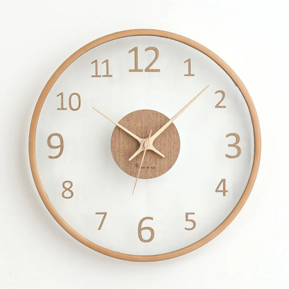 Metron - Stylish Wooden Wall Clock with Glass 3