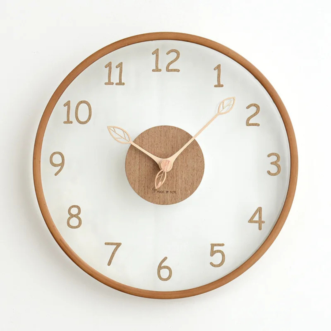 Metron - Stylish Wooden Wall Clock with Glass 4