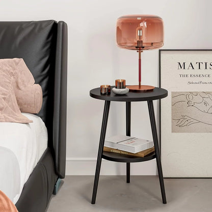 Cirenya - Round Two-Tier Side Table with Modern Design 1