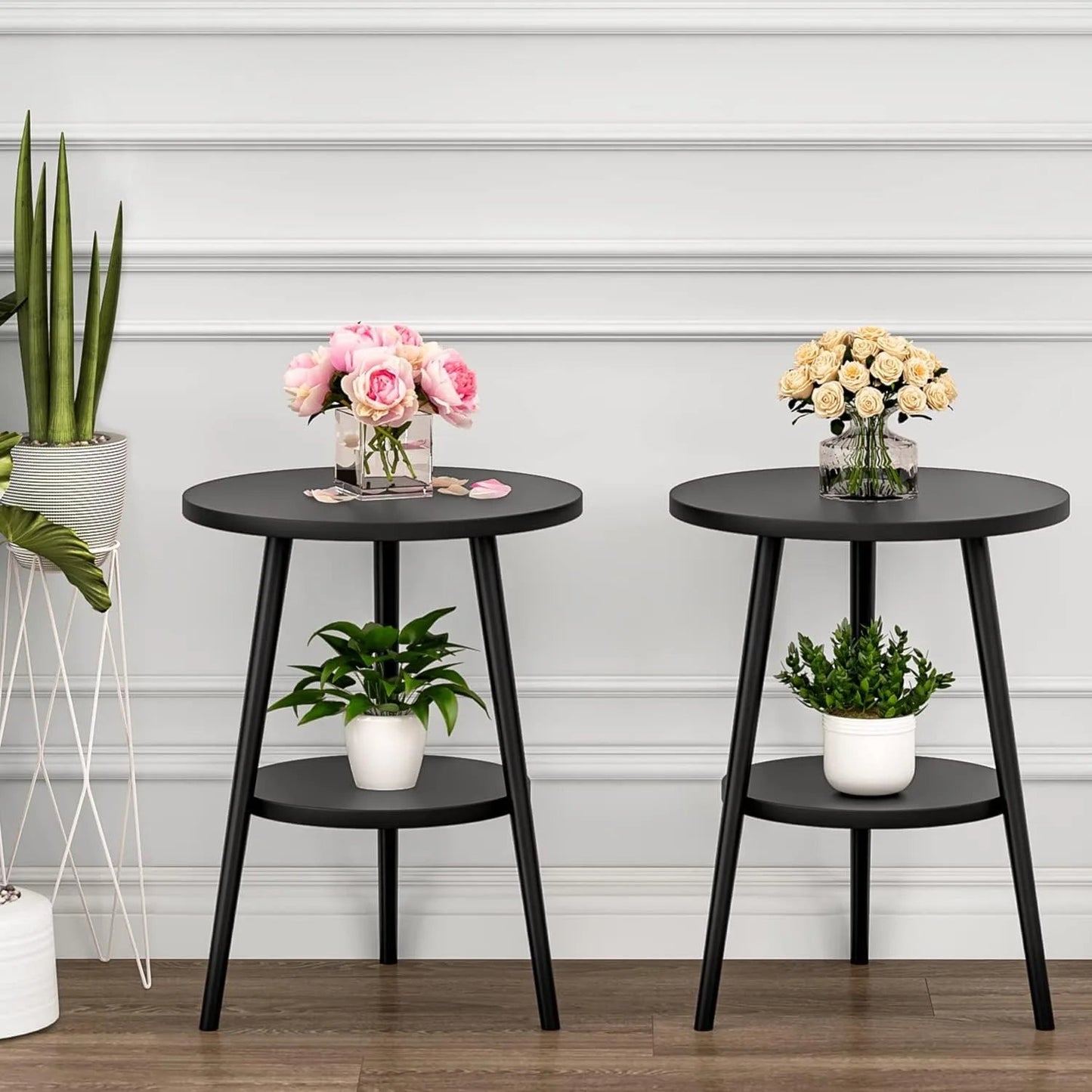 Cirenya - Round Two-Tier Side Table with Modern Design 2