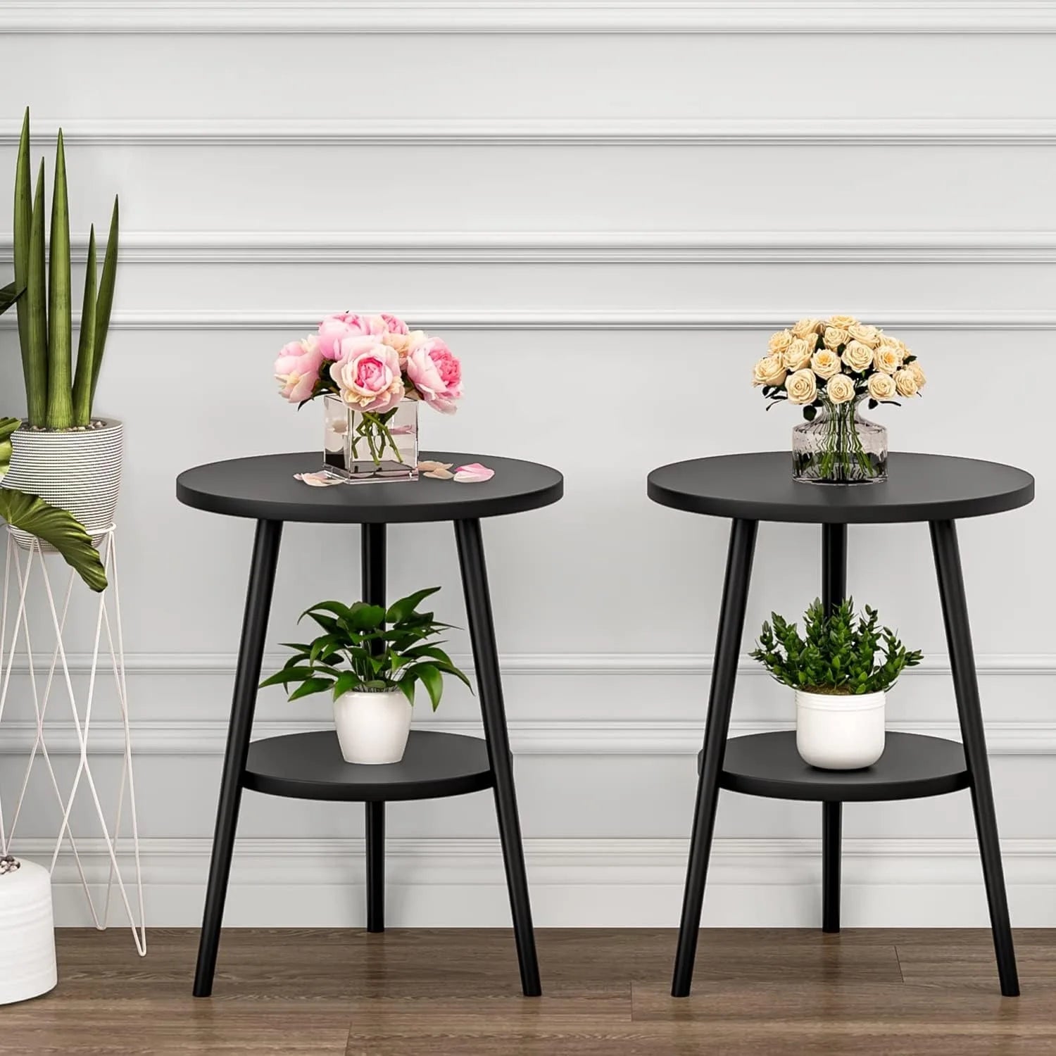 Cirenya - Round Two-Tier Side Table with Modern Design 2