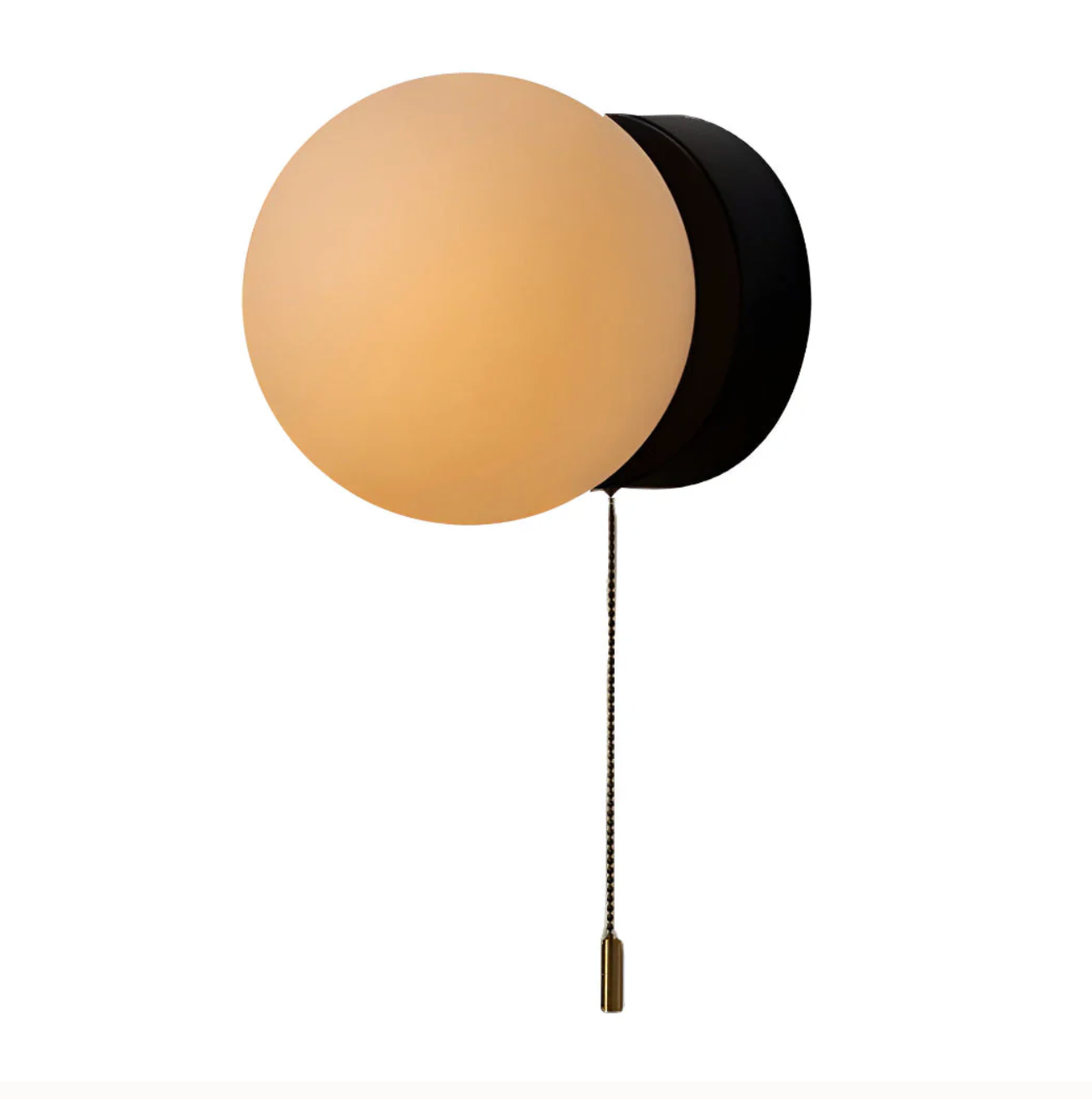 Wall sconce with a spherical shade and chain – modern elegance in a minimalist form 4