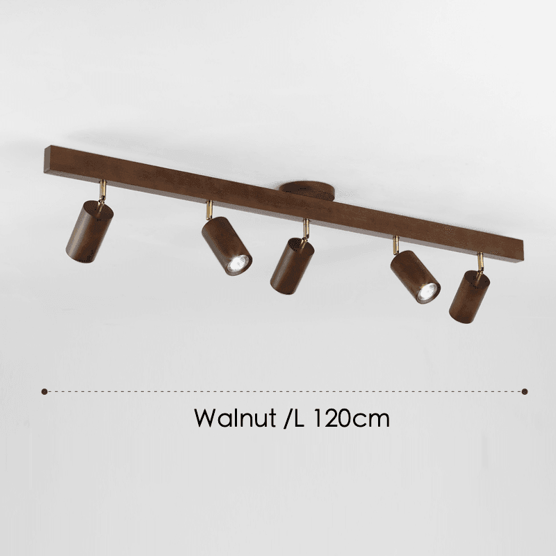 Minimalistic Wood Spotlight | Full Wood, Adjustable Ceiling Lamp 12