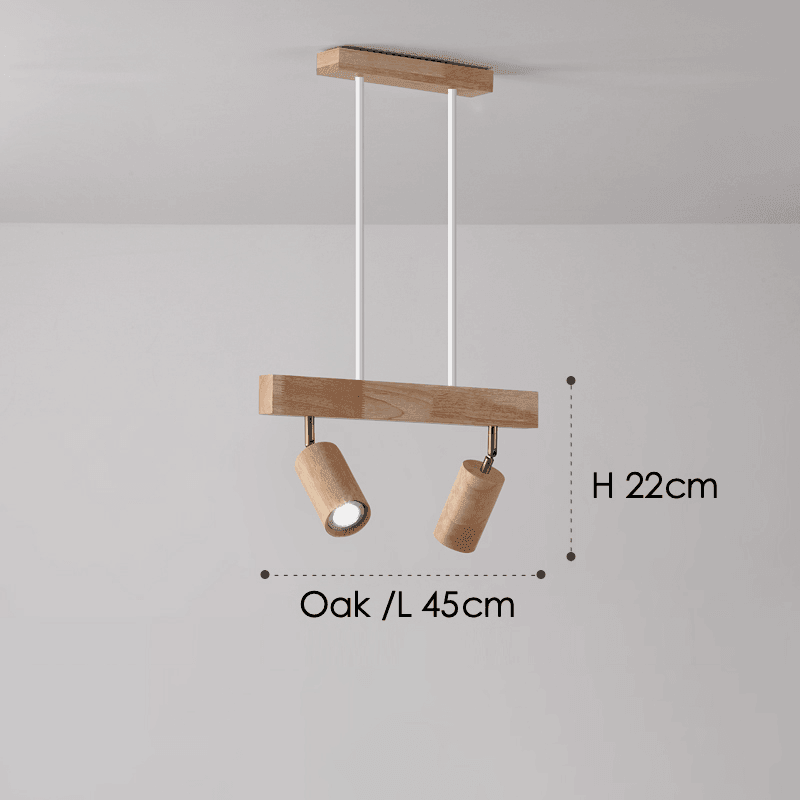 Minimalistic Wood Spotlight | Full Wood, Adjustable Ceiling Lamp 15