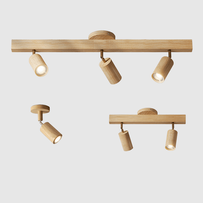 Minimalistic Wood Spotlight | Full Wood, Adjustable Ceiling Lamp 1
