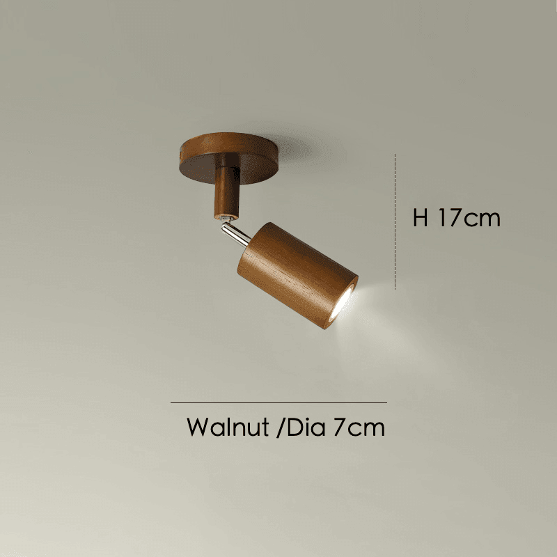 Minimalistic Wood Spotlight | Full Wood, Adjustable Ceiling Lamp 7