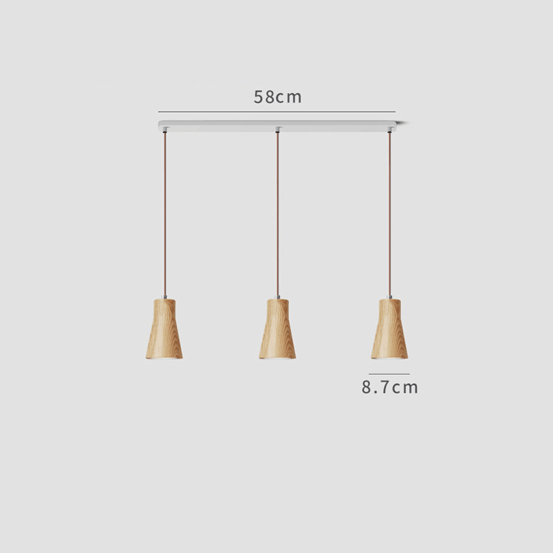 Minimalistic Pendant Light | Solid Wood, Cord Cable 10