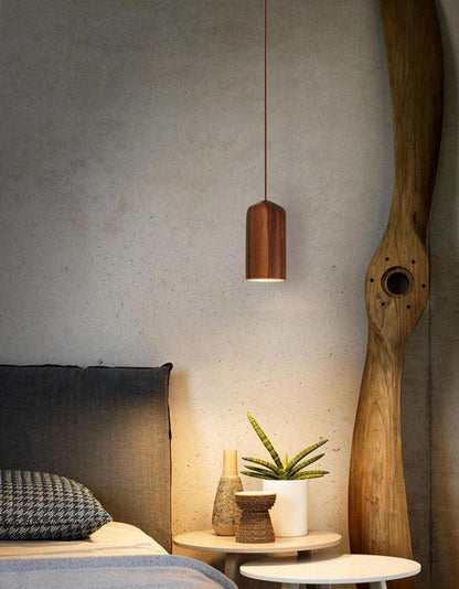 Minimalistic Pendant Light | Solid Wood, Cord Cable 2