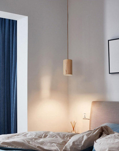 Minimalistic Pendant Light | Solid Wood, Cord Cable 3
