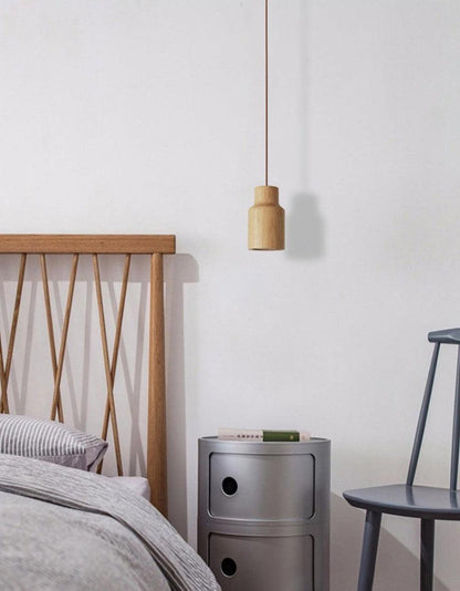 Minimalistic Pendant Light | Solid Wood, Cord Cable 4