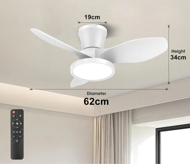Modern Ceiling Fan with LED Lighting – 2 in 1 Lamp and Fan 8