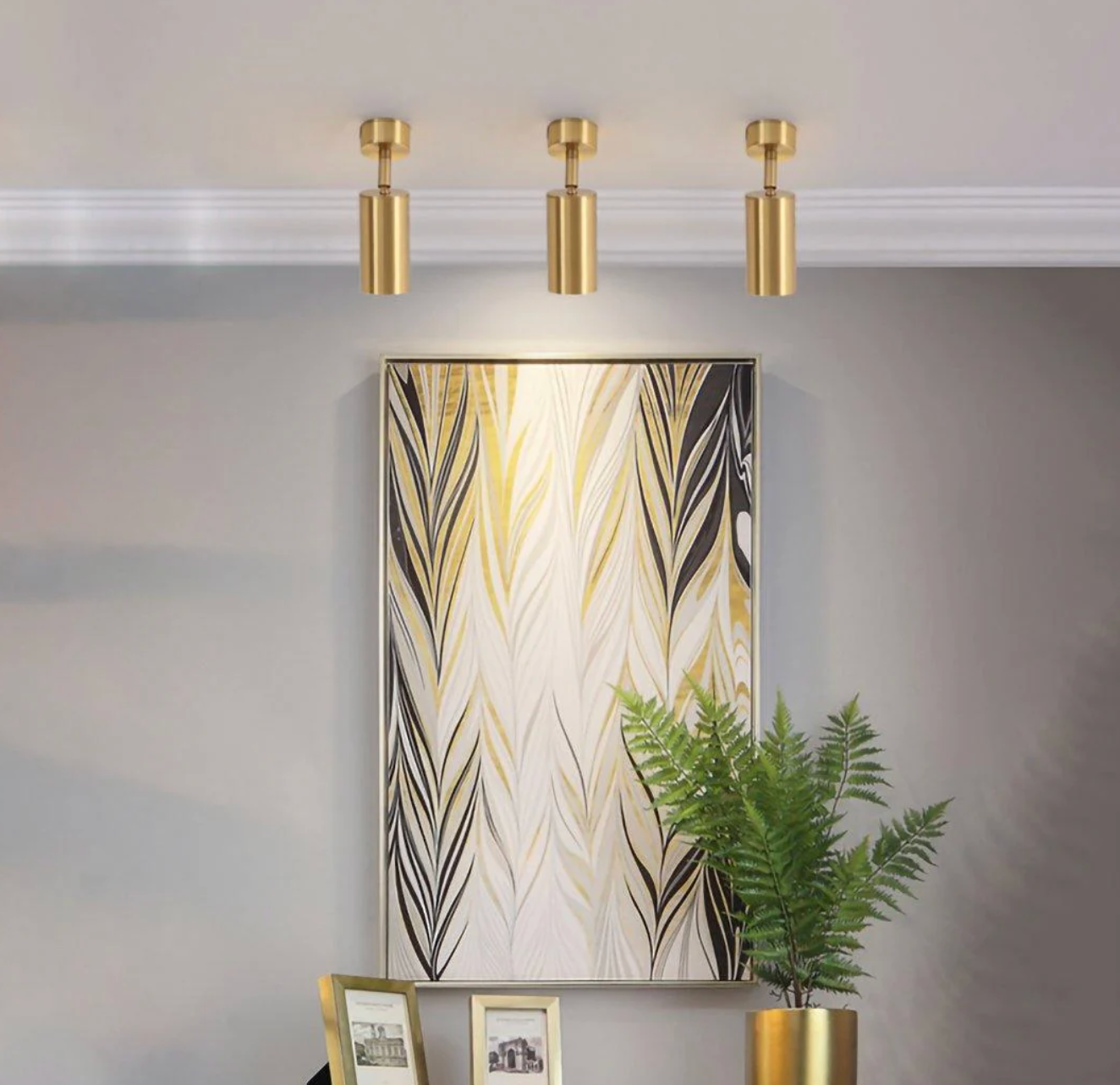Modern LED ceiling lamp with adjustable spotlights – strip lamp 1/2/3/4 spots 8
