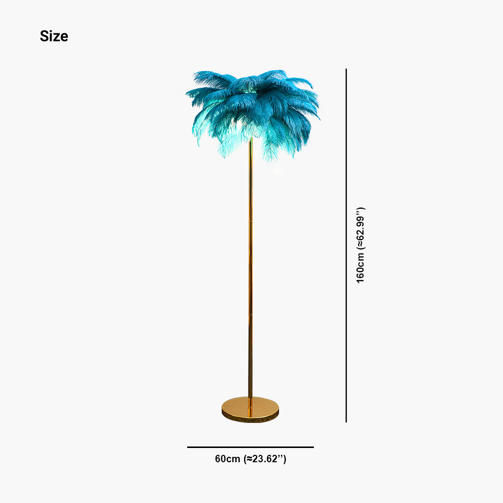 Strauss Feather Floor Lamp, Nordic Style, Standing, 3 Colors 6