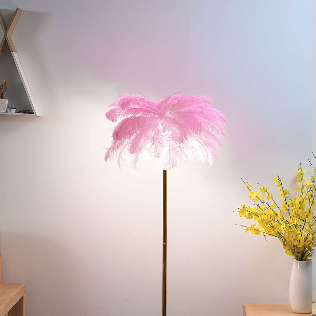 Strauss Feather Floor Lamp, Nordic Style, Standing, 3 Colors 3