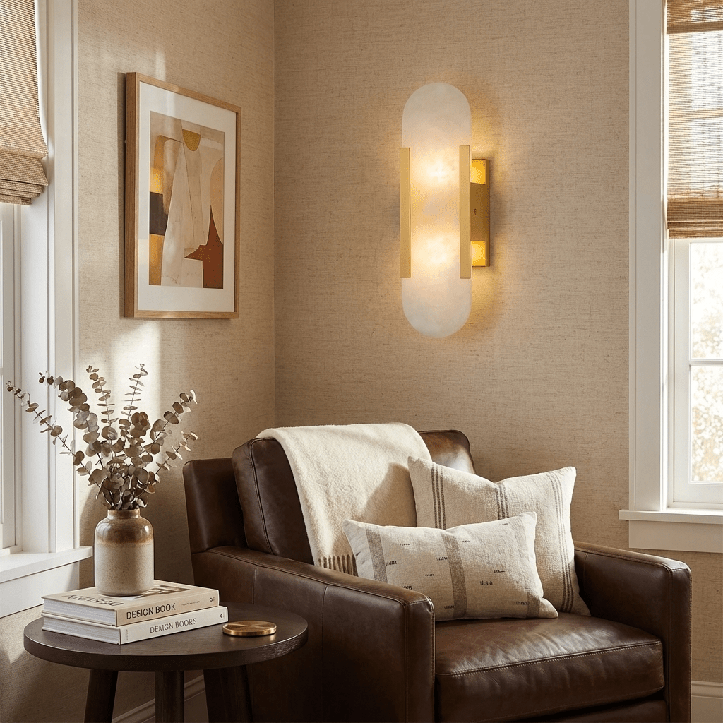 Oblong Alabaster Wall Sconce 6